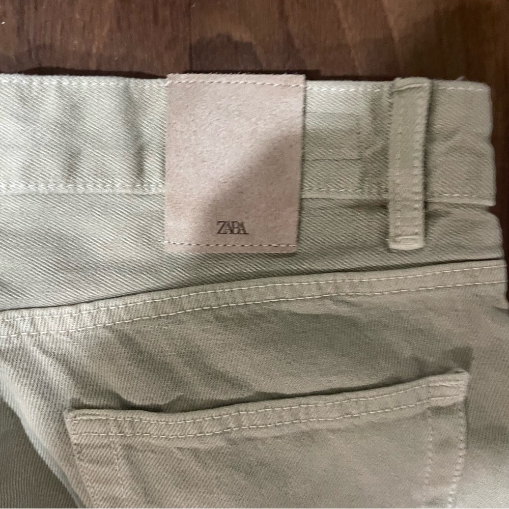Zara Men’s Regular Straight Medium Wash Khaki Jeans Size 30 NWOT - Picture 3 of 5
